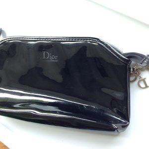 Dior Makeup Zippered Case Silver Tone Hardware